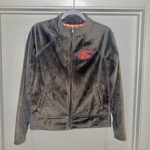 Florida Gators Women XS Victoria’s Secret Gray Full Zip Fleece UF Blue Jacket VS